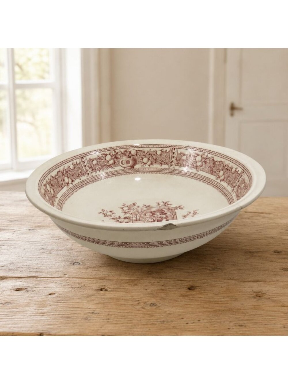 Antique Mother Hubbard Large Bowl Old Hall Earthenware England 14"
